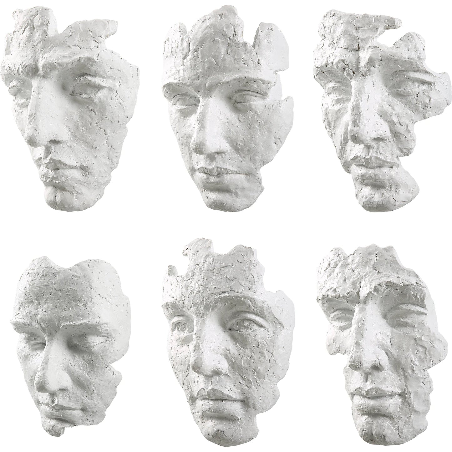 002 SI-2146801 | Primary Silo | Self-Portrait Mask Wall Decor by Uttermost in white. Made from polyresin in a modern style.