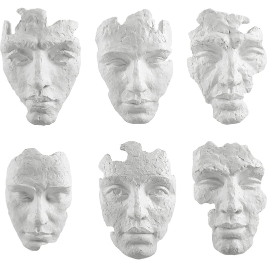 Self-Portrait Mask Wall Decor by Uttermost in white. Made from polyresin in a modern style.