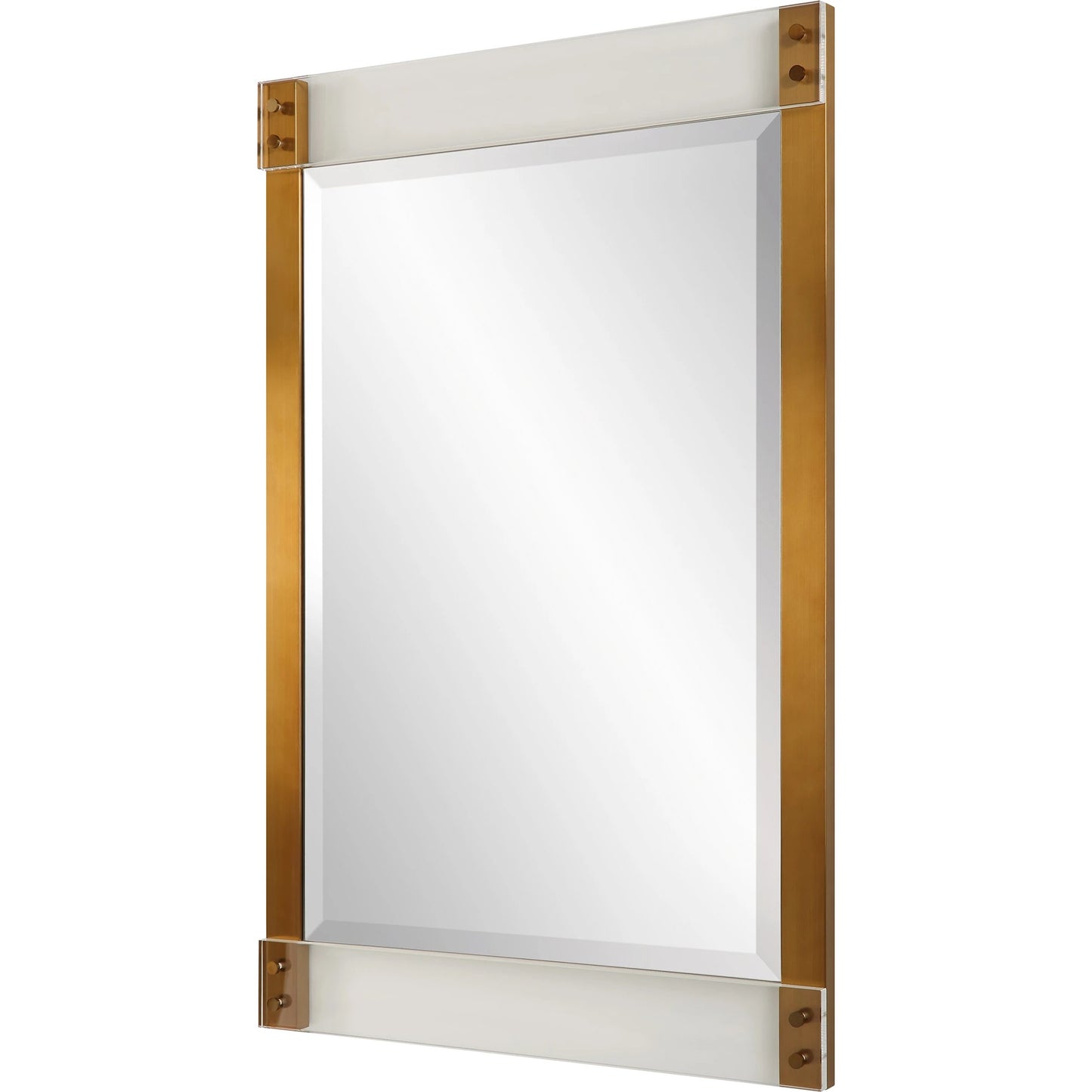 002 SI-2146815 | Additional Silo | Nera Plated Mirror by Uttermost in brass. Made from stainless steel, acrylic, mirror, mdf in a modern style.