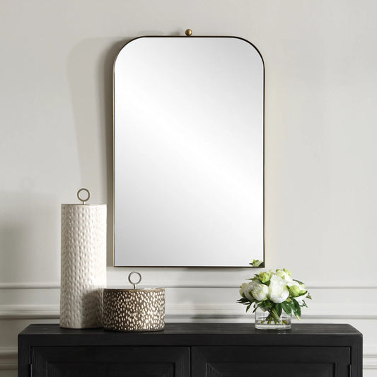 Cassidy Arch Mirror by Uttermost in brass. Made from stainless steel, mirror, mdf in a transitional style.