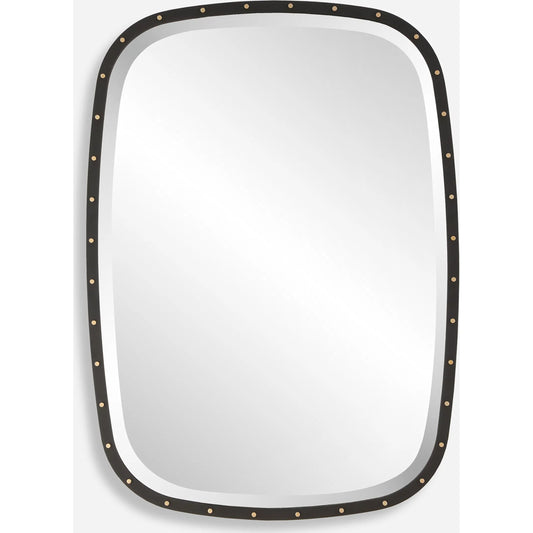 001 SI-2262137 | Primary Silo | Benedo Industrial Mirror by Uttermost in brass. Made from metal,mirror,mdf in a transitional style.