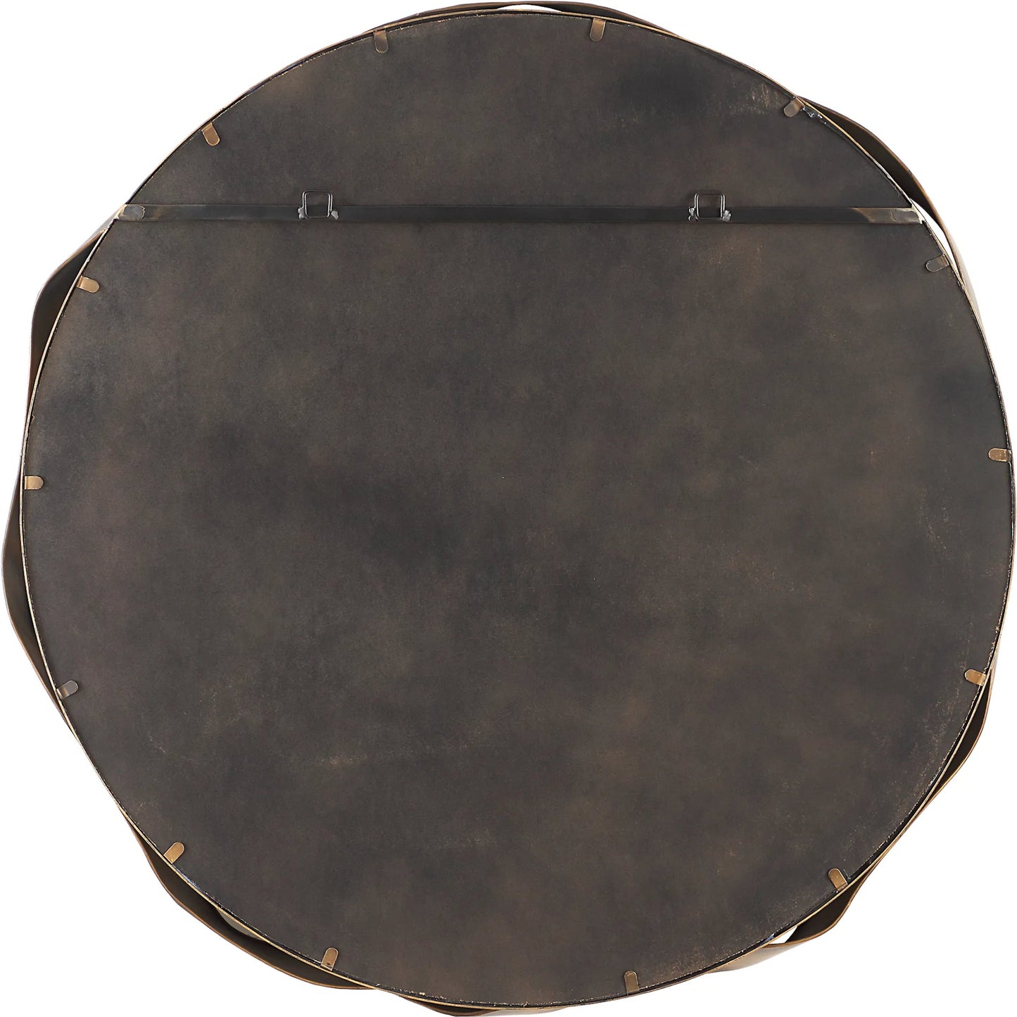 006 SI-2295171 | Unknown | Catch the Wave Round Mirror by Uttermost in bronze. Made from mirror, mdf, iron in a unique style.