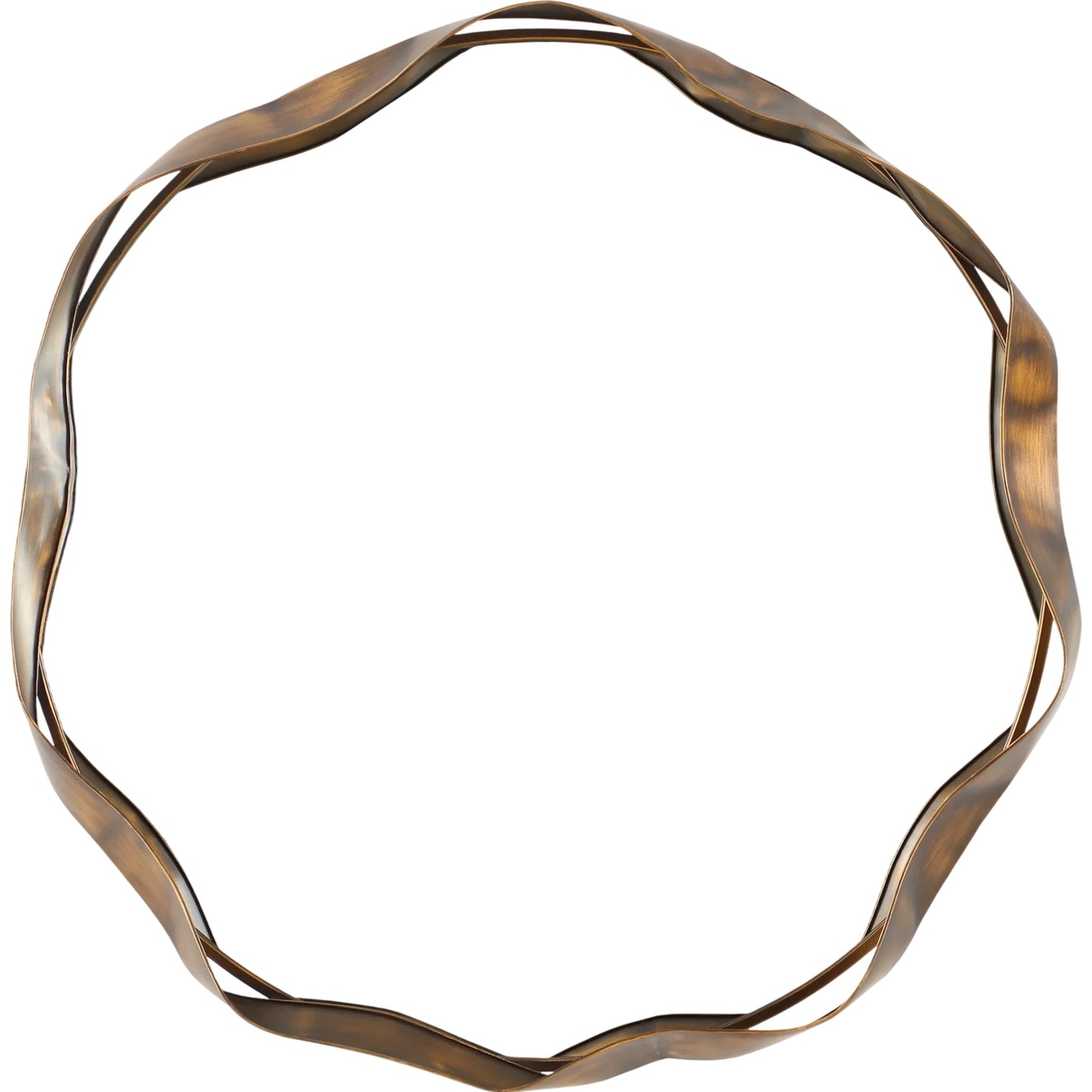 001 SI-2295171 | Primary Silo | Catch the Wave Round Mirror by Uttermost in bronze. Made from mirror, mdf, iron in a unique style.
