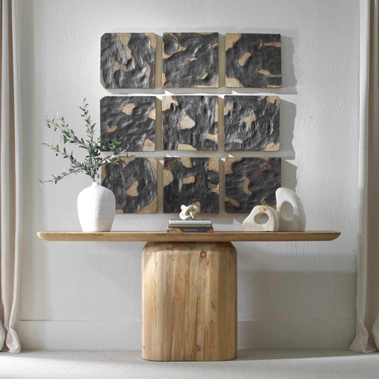Ignite Wall Decor by Uttermost in black. Made from suar wood in a cottage & farmhouse style.