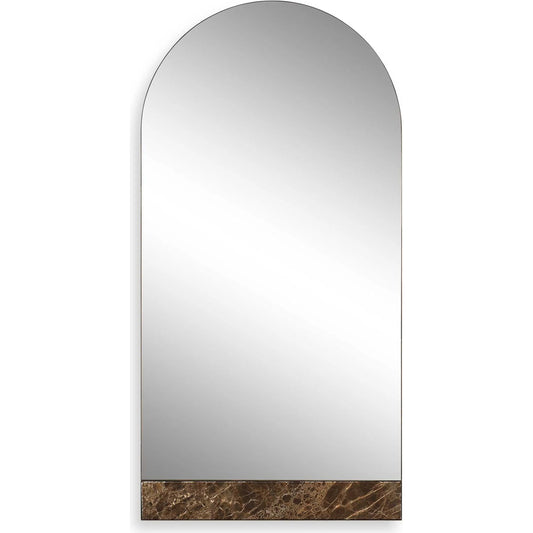 000 SI-2386569 | Primary Silo | Hanover Arch Mirror by Uttermost in bronze. Made from iron, mirror, mdf, marble in a transitional style.