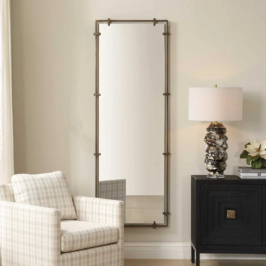 Hann Full Length Mirror by Uttermost in bronze. Made from iron, mdf, mirror in a unique style.