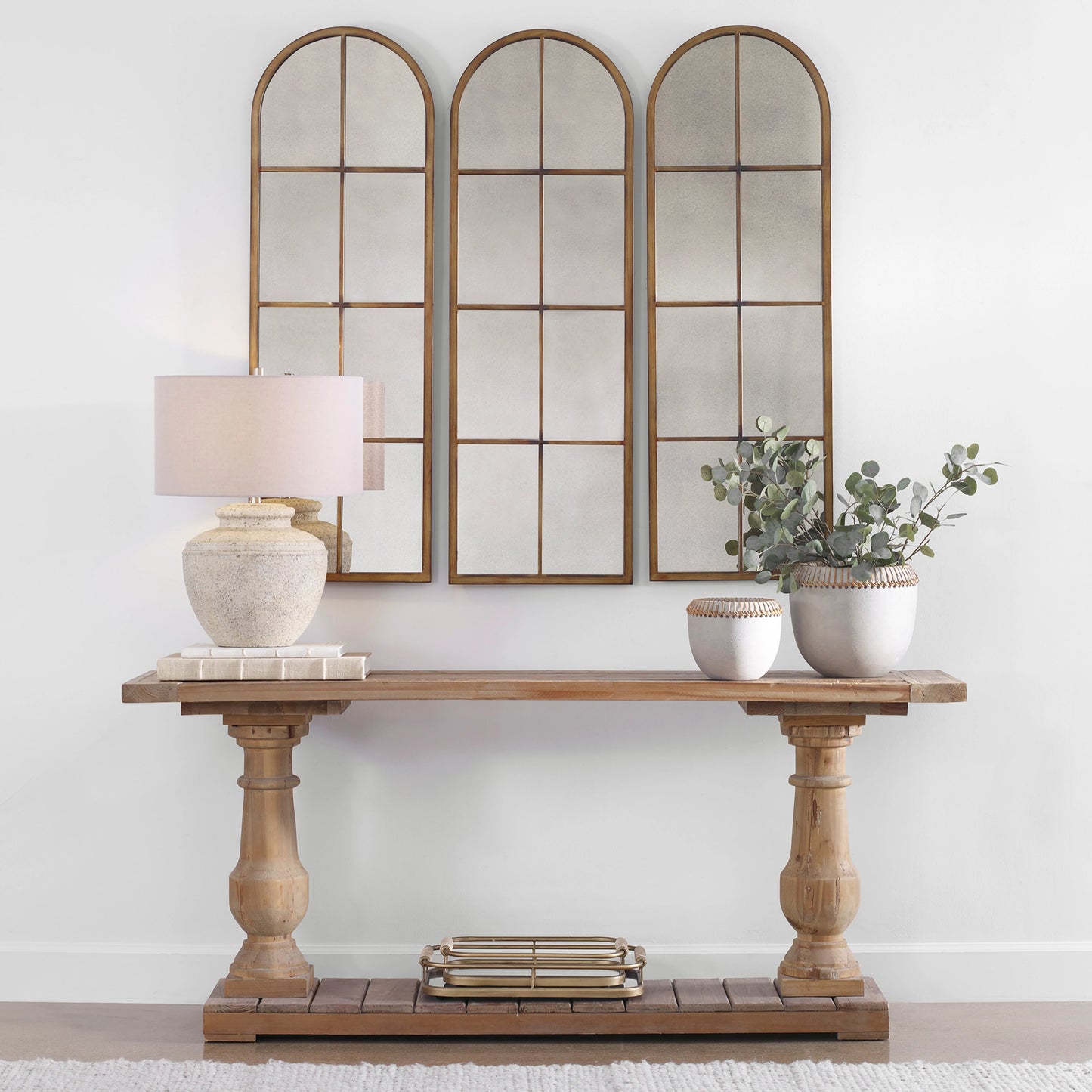 007 S-252061 | Lifestyle | Amiel Mirror by Uttermost in brown. Made from metal in a modern style.