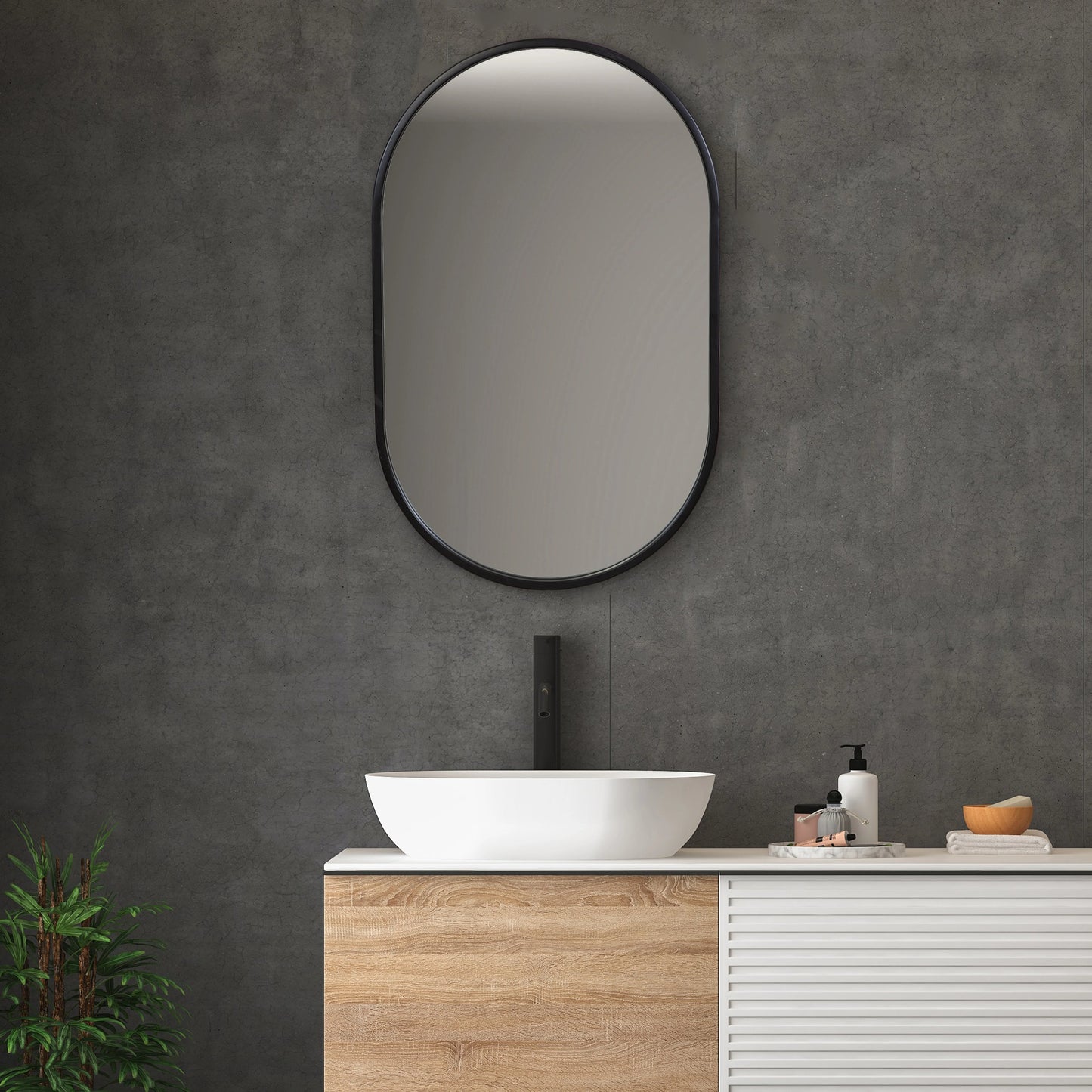 006 SI-1754849 | Lifestyle | Varina Mirror by Uttermost. Made from mdf, iron, mirror in a modern style.