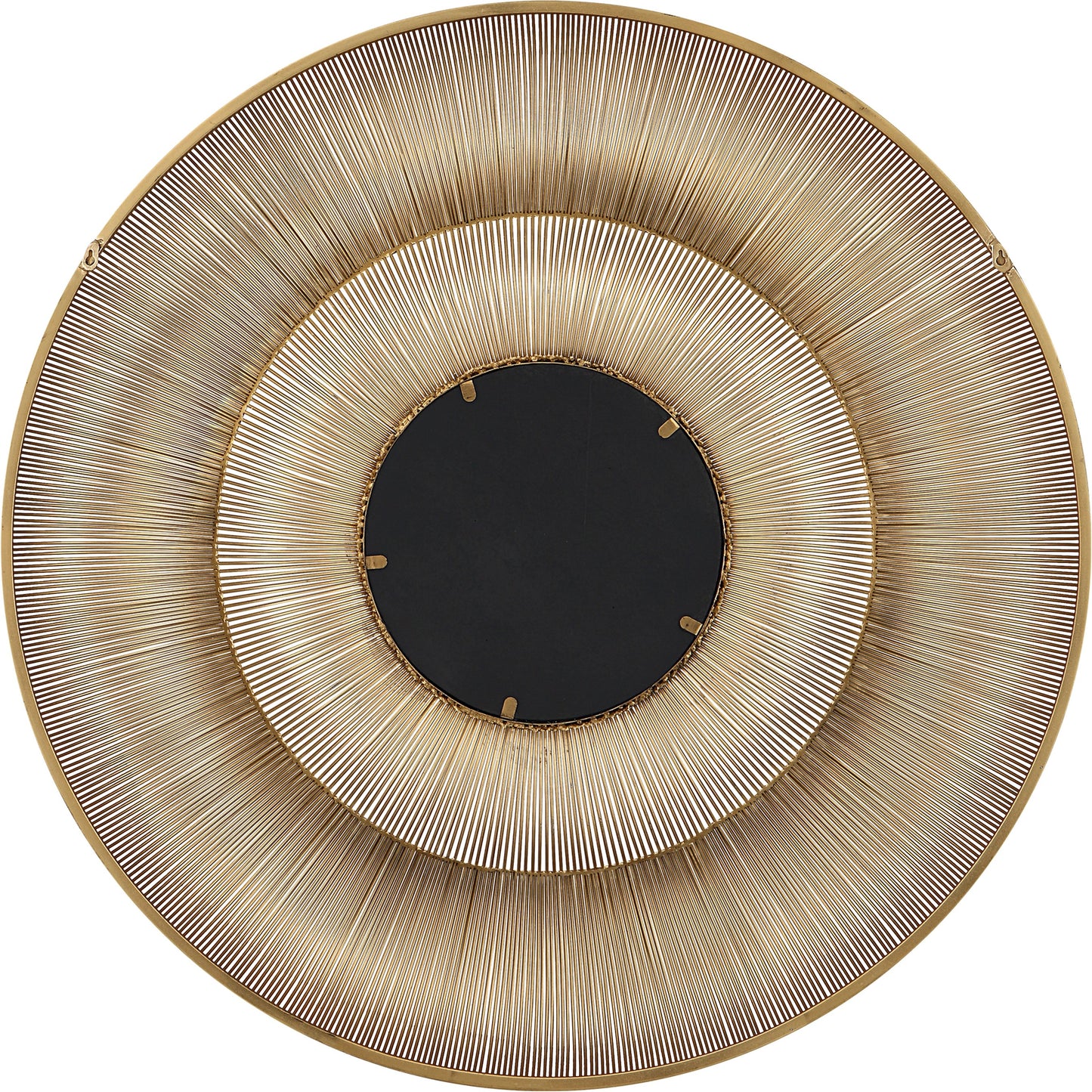 003 SI-1981183 | Additional Silo | Bauble Round Mirror by Uttermost in antique gold. Made from iron, mirror, mdf in a coastal style.