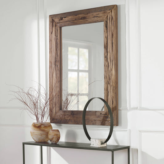 Rennick Mirror by Uttermost. Made from reclaimed pine in a rustic style.