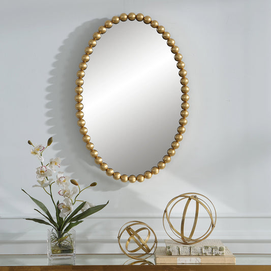 Serna Oval Mirror by Uttermost. Made from mirror, mdf, iron in a modern style.