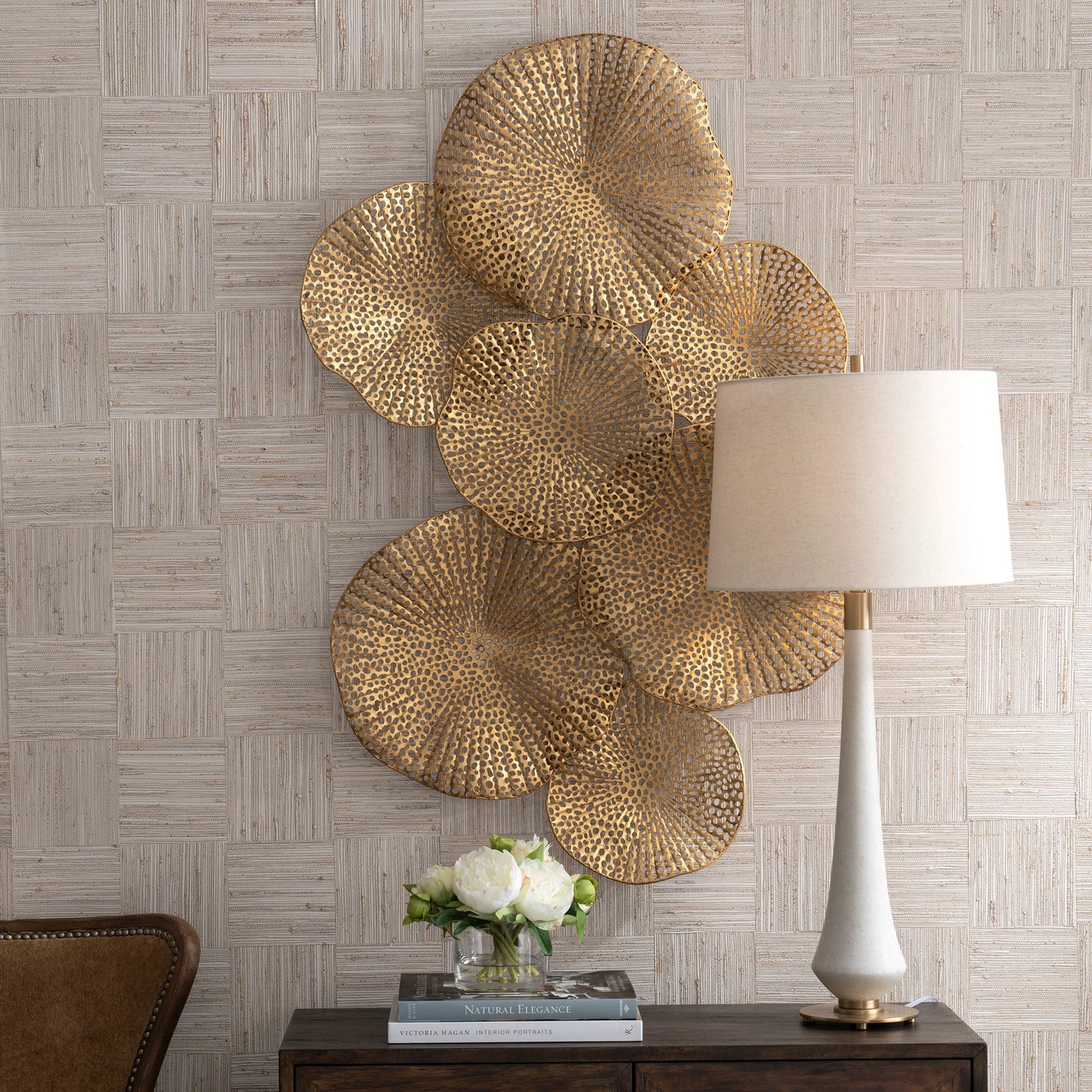 009 SI-1981145 | Lifestyle | Ripley Metal Leaf Wall Art by Uttermost. Made from iron in a modern style.