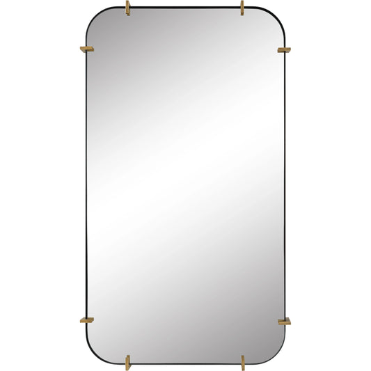 001 SI-1981213 | Primary Silo | Pali Mirror by Uttermost in gold. Made from mdf, mirror, iron in a modern style.