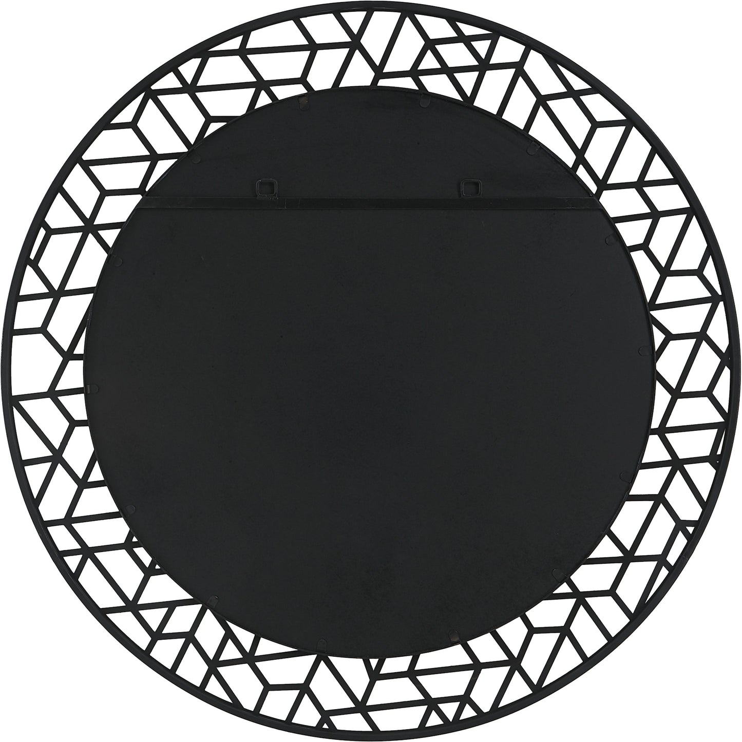 005 SI-1981226 | Additional Silo | Mosaic Round Mirror by Uttermost in black. Made from mdf, iron, mirror in a modern style.