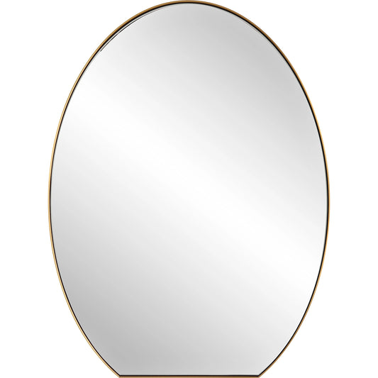 001 SI-2016413 | Primary Silo | Cabell Oval Mirror by Uttermost in brass. Made from stainless steel, mdf, glass in a modern style.