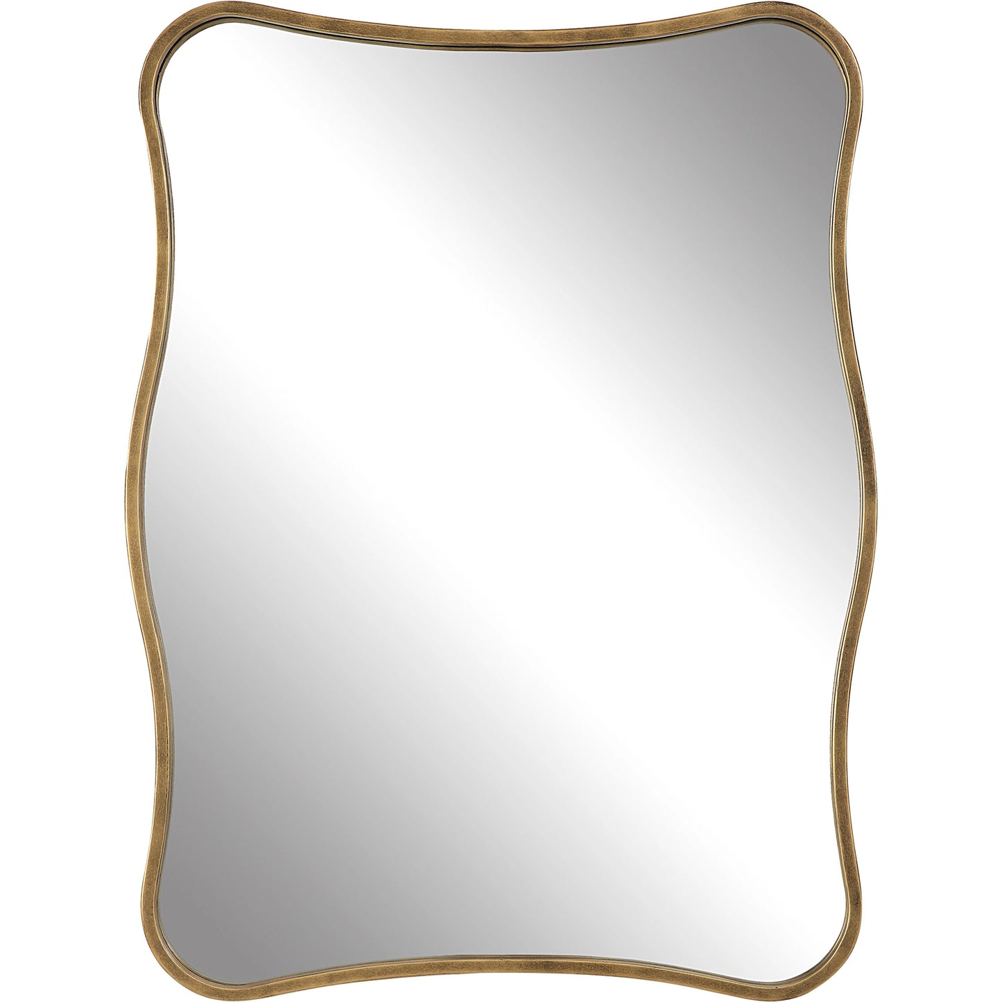 001 SI-2108083 | Additional Silo | Pavia Curvy Vanity Mirror by Uttermost in gold. Made from iron, mirror, mdf in a modern style.