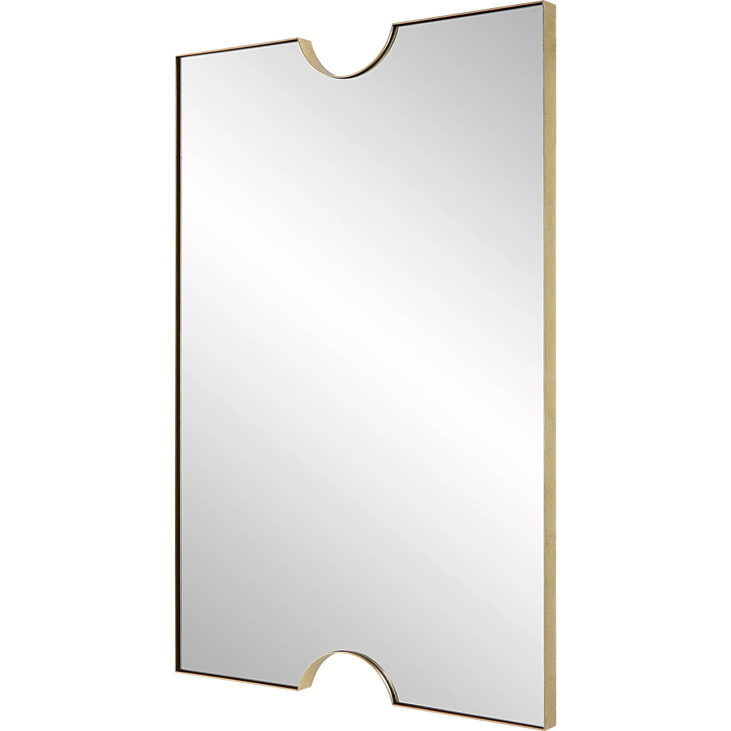 002 SI-2108084 | Additional Silo | Ticket Vanity Mirror by Uttermost in gold. Made from iron, mirror, mdf in a modern style.