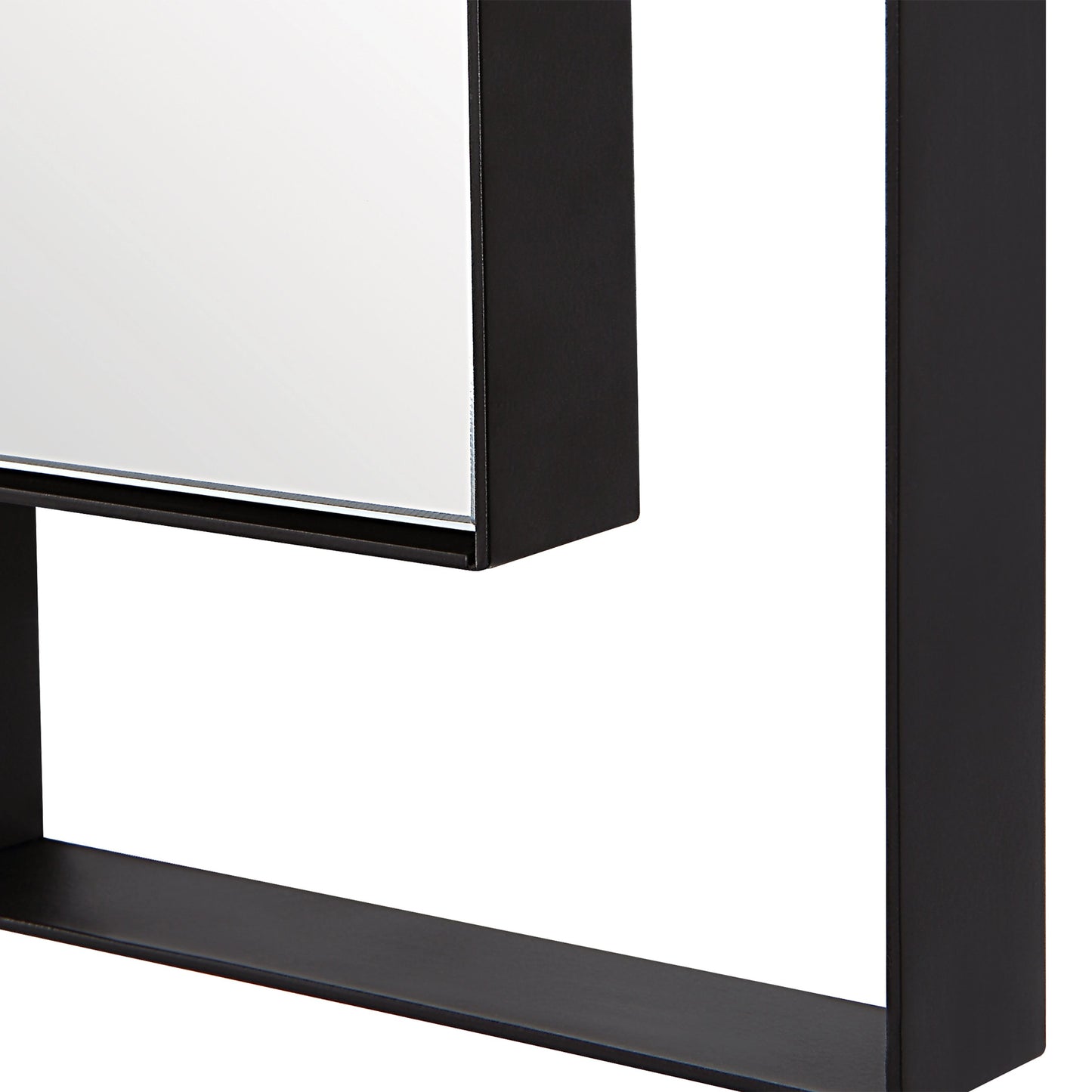 003 SI-2108089 | Additional Silo | Stellan Mirror by Uttermost in black. Made from mirror, mdf, iron in a modern style.