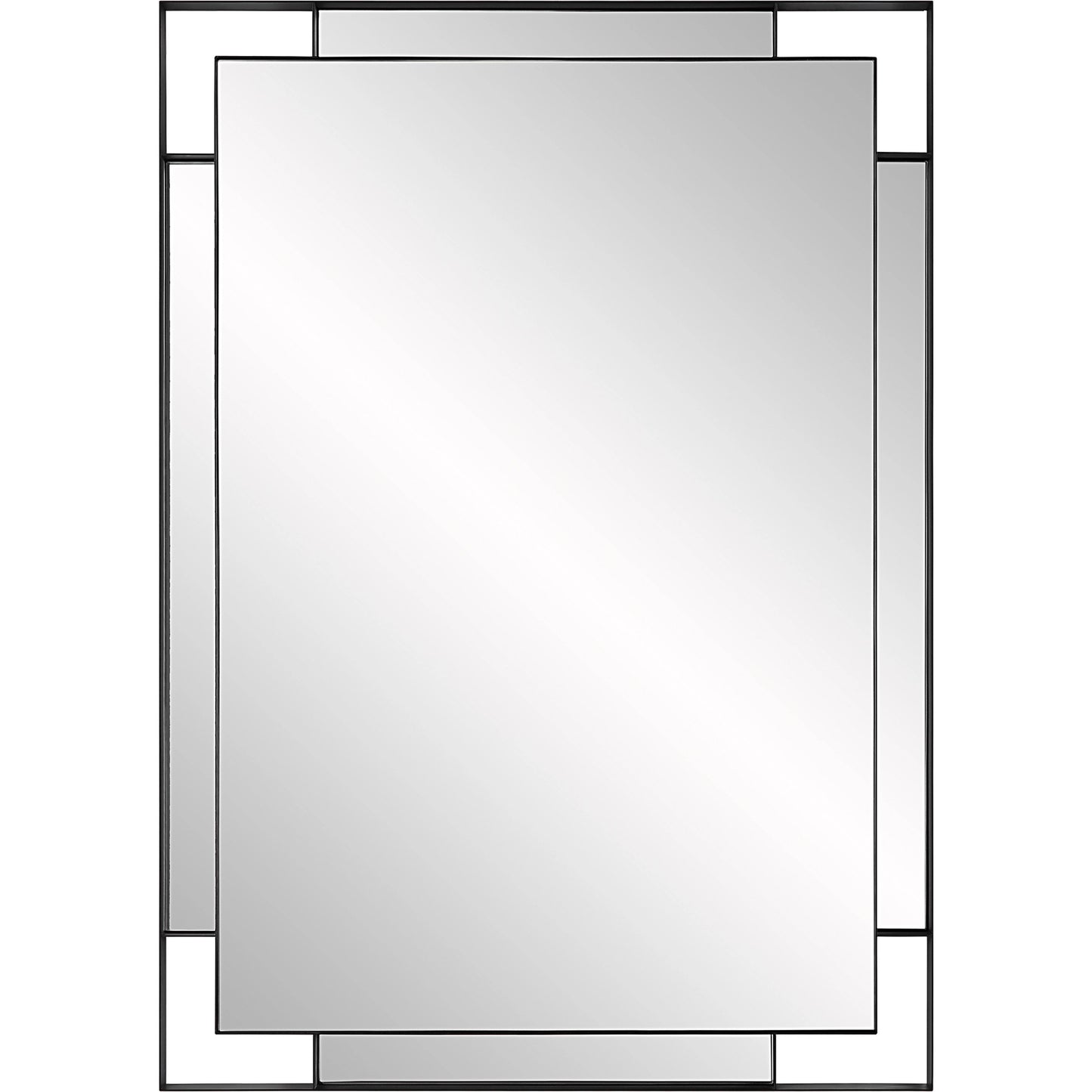 002 SI-2108089 | Additional Silo | Stellan Mirror by Uttermost in black. Made from mirror, mdf, iron in a modern style.
