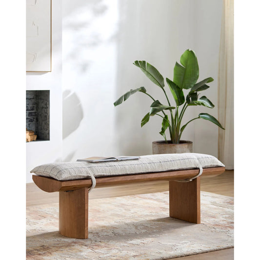 Miro Bench 541170 by Surya in brown and lacqueredlacquered. Made from mango wood in a traditional style.