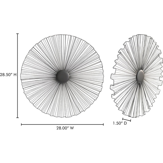 Camelia Wall Decor by Moe's Home Collection in black. Made from metal in a modern style.