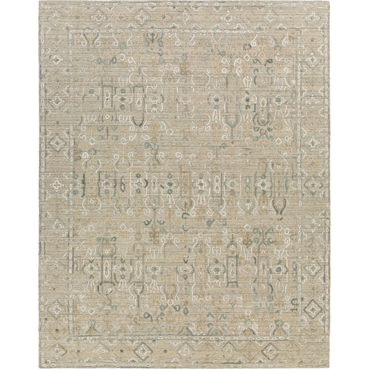 001 SR-880620,SR-880621 | Primary Silo | Makalu MKL-2305 Rug by Surya in light sage, light slate, oatmeal, beige, dusty sage, charcoal. Made from 70% viscose, 30% wool in a unique style.