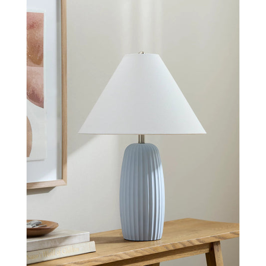 Millau Accent Table Lamp by Livabliss in painted, electroplated. Made from cement, linen, iron in a eclectic & global style.