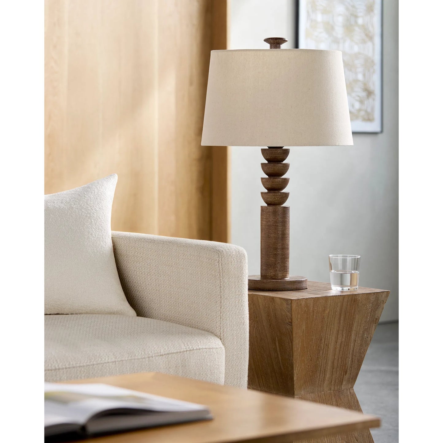 002 SI-2244645 | Lifestyle | Munisip 556591 Lighting by Surya in wheat, translucent, metallic nickel, white, brown and paintedpainted. Made from resin, linen, plastic in a transitional style.
