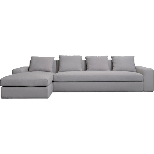 001 SI-2368368 | Primary Silo | Thomas Sectional by Moe's Home Collection. Made from upholstery: 100% polyester, 70% feather, 30% fiber fill, solid wood, plywood frame in a transitional style.