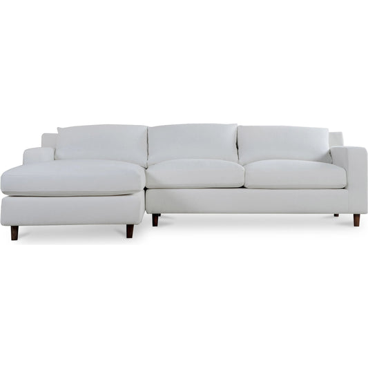 001 SI-2368097 | Primary Silo | Hutton Sectional by Moe's Home Collection in beige. Made from upholstery: 100% polyester, 70% feather, 30% fiber fill, solid wood, plywood frame in a transitional style.