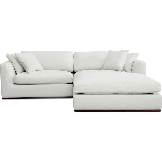 Rue Nook Modular Sectional by Moe's Home Collection. Made from upholstery: 100% polyester, 70% feather, 30% fiber fill, solid wood, plywood frame in a transitional style.