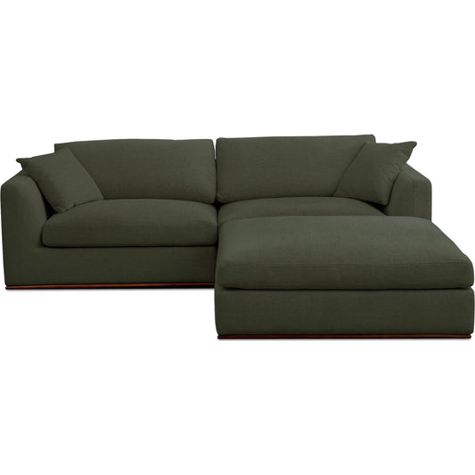 Rue Nook Modular Sectional by Moe's Home Collection. Made from upholstery: 100% polyester, 70% feather, 30% fiber fill, solid wood, plywood frame in a transitional style.