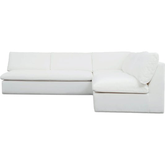 Miles Outdoor Modular 3 Piece Sofa by Moe's Home Collection. Made from aluminum frame, 100% olefin fabric, quick dry foam in a transitional style.