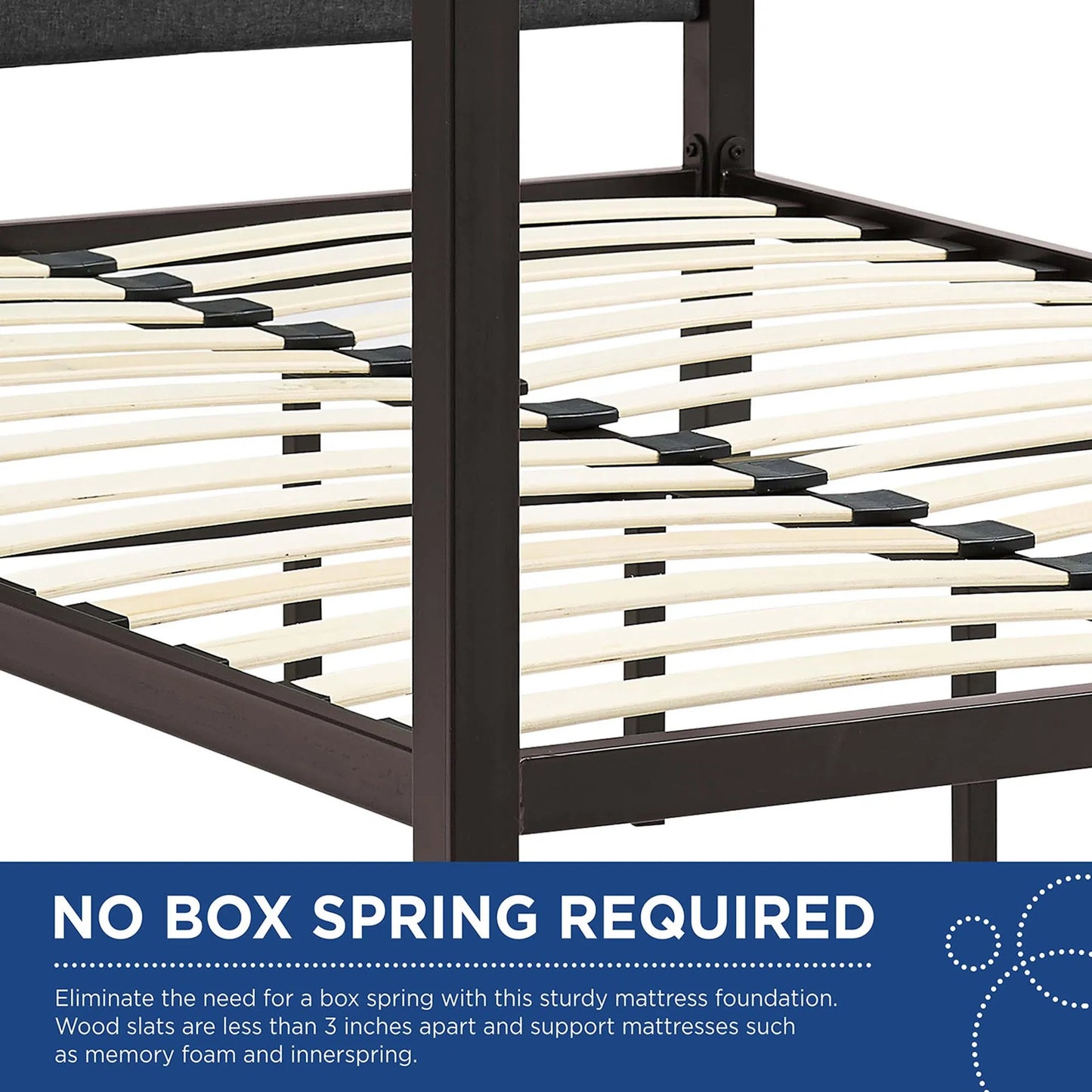 011 S-293307 | Additional Silo | Hopedale Canopy Bed Frame by Evans & Londeen. Made from powder coated steel frame, inner size 60*81in(width is outer size ), bed weight capacity:1323 lbs in a modern style.