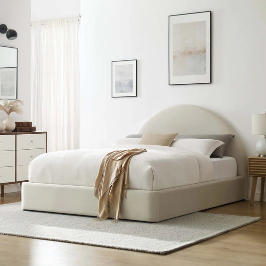 Anson Arched Round Platform Bed by Evans & Londeen. Made from unique in a transitional style.