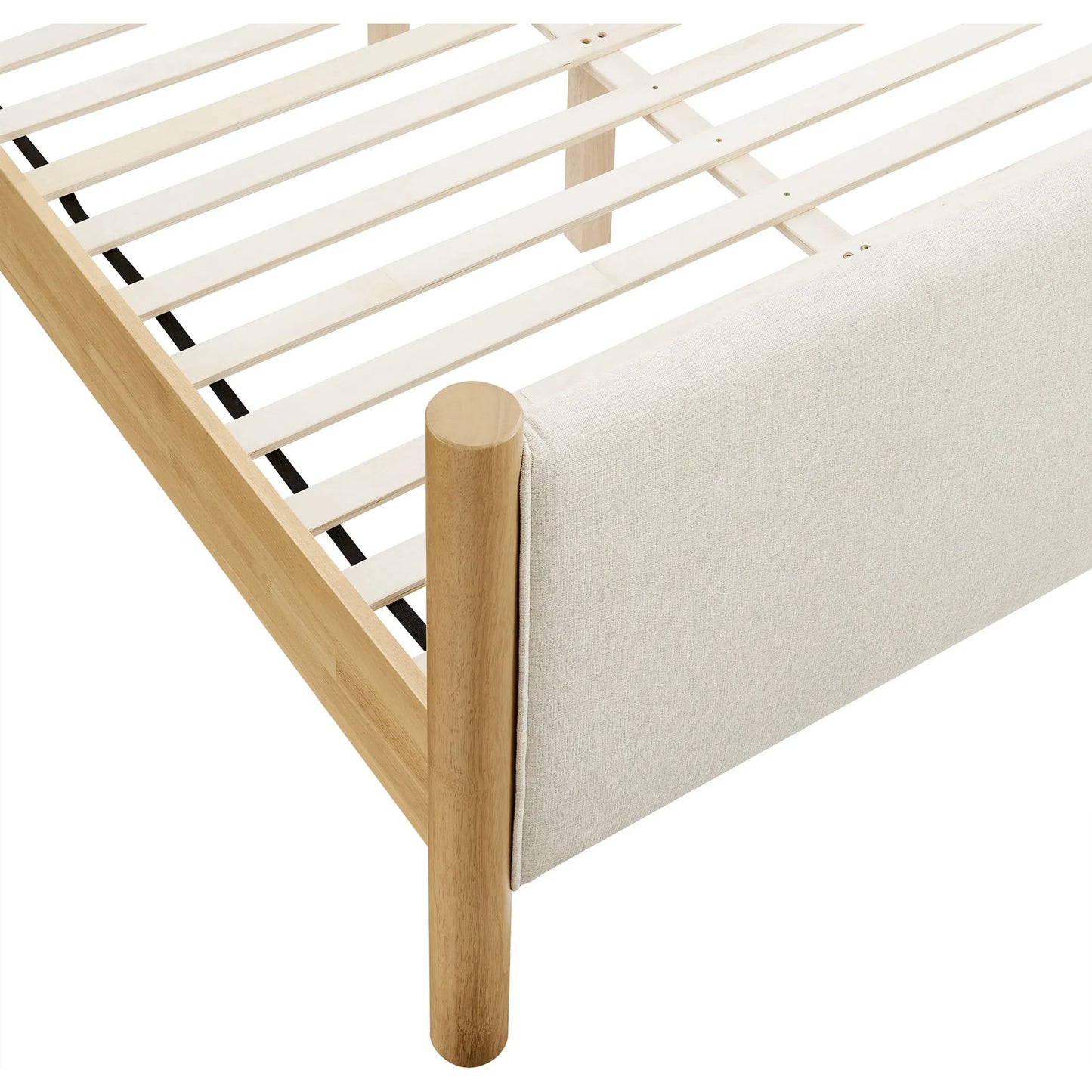 085 SI-2358704 | Closeup | Strafford Platform Bed by Evans & Londeen. Made from fabric upholstered in a unique style.