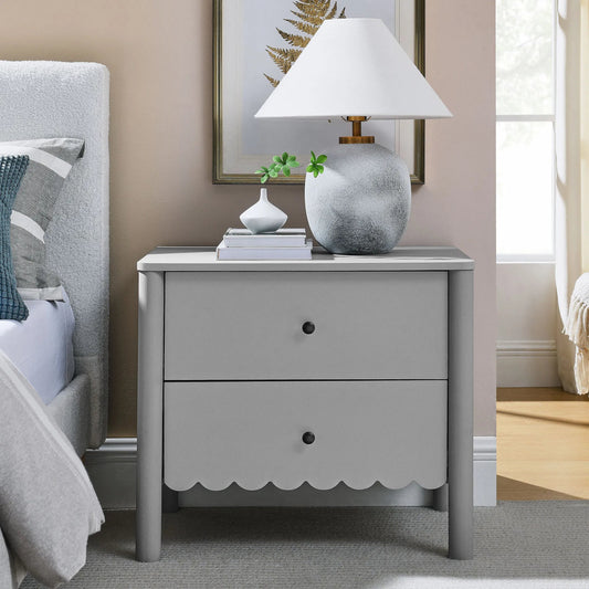 Kiowa Scalloped 2-Drawer Nightstand by Evans & Londeen. Made from unique in a transitional style.