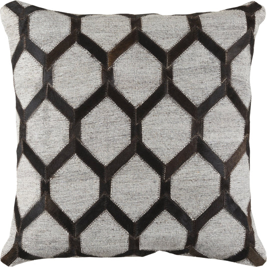 Medora Pillow - 17416 by Surya. Made from front: 60% viscose, 40% hair on hide, back: 100% cotton in a modern style.