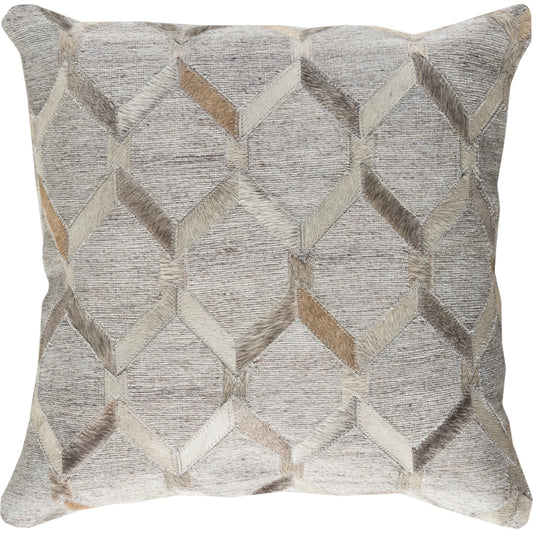 Medora Pillow - 17416 by Surya. Made from front: 60% viscose, 40% hair on hide, back: 100% cotton in a modern style.