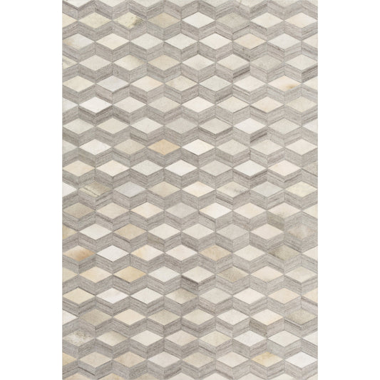 Medora Rug - 22910 by Surya in oatmeal, light gray, medium gray. Made from 65% hair on hide, 35% chenille-viscose in a unique style.