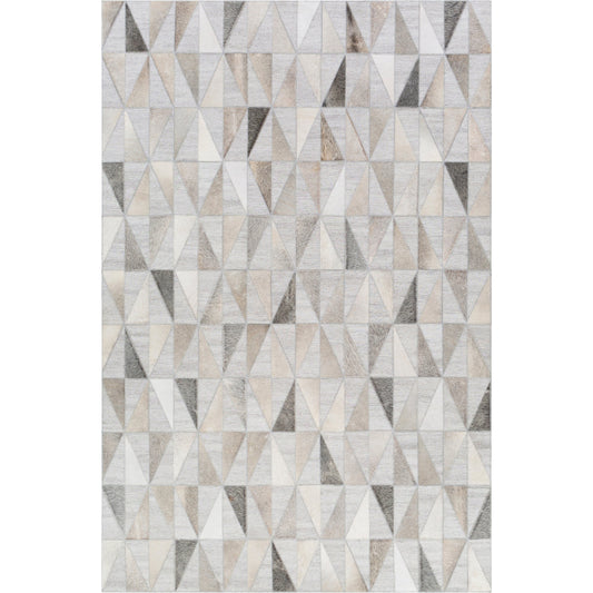 Medora Rug - 25364 by Surya in charcoal, cream, beige, light gray, medium gray. Made from 60% viscose, 40% hair on hide in a unique style.