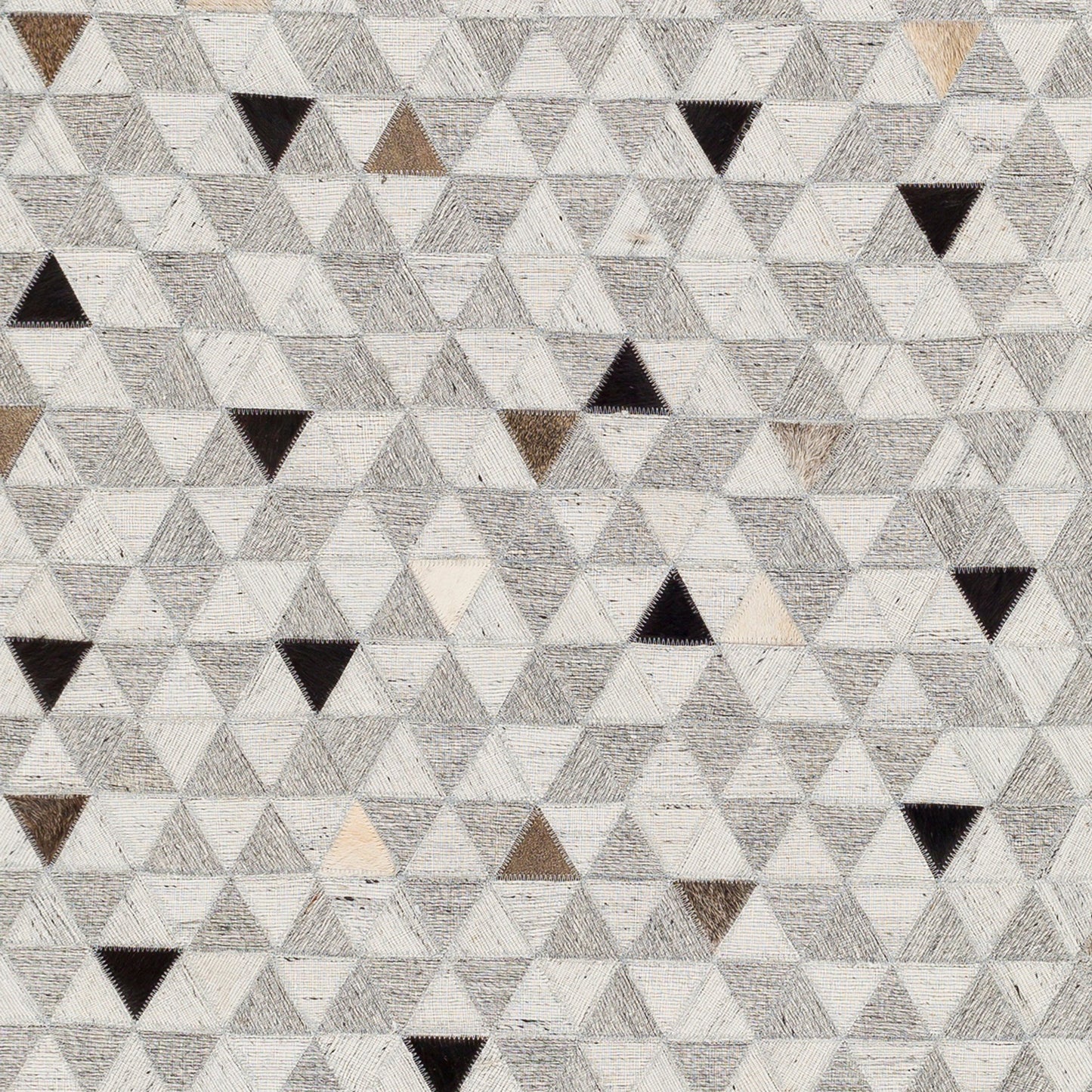 006 SI-1886223,SI-1886224,SI-1886226 | Closeup | Medora Rug - 30191 by Surya in gray, black, light gray, medium brown, light brown, tan. Made from 65% viscose, 35% leather in a unique style.