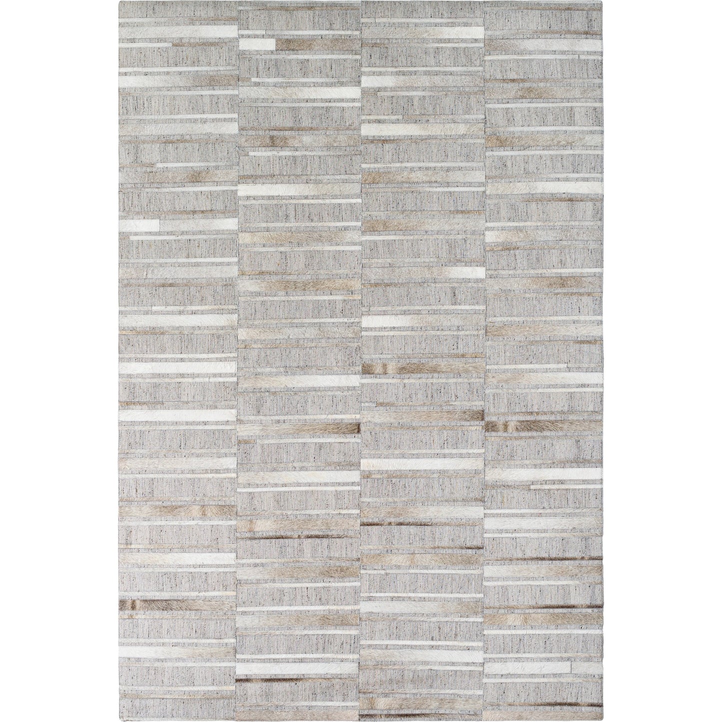 002 SI-2052144,SI-2052145,SI-2052146,SI-2052147 | Additional Silo | Medora Rug - 489431 by Surya in taupe, ivory, stone grey, charcoal. Made from face: 60% leather, 40% viscose in a unique style.
