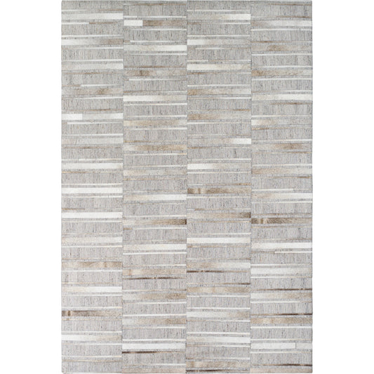 Medora Rug - 489431 by Surya in taupe, ivory, stone grey, charcoal. Made from face: 60% leather, 40% viscose in a unique style.