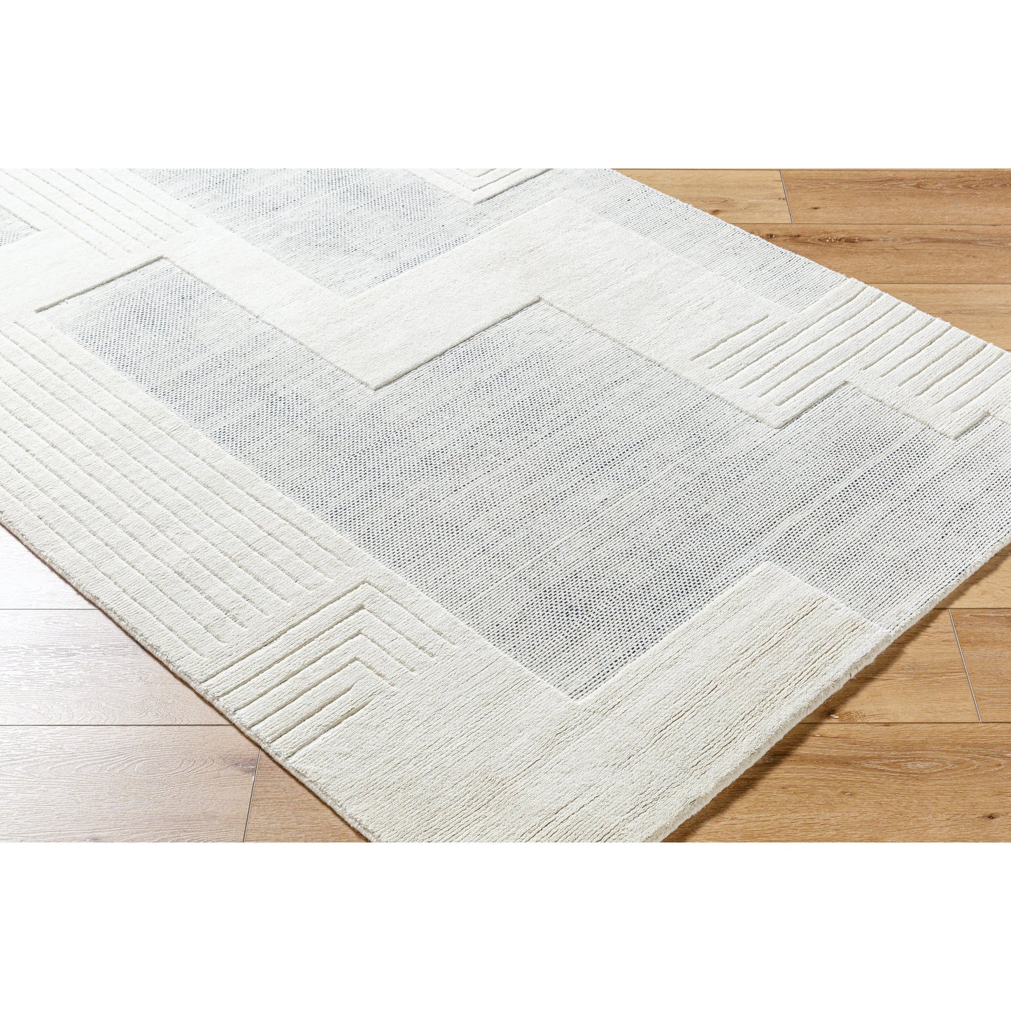 005 SI-2164766,SI-2164767,SI-2164768,SI-2164769 | Closeup | Molde Rug - 531206 by Surya in light silver, silver. Made from wool in a unique style.