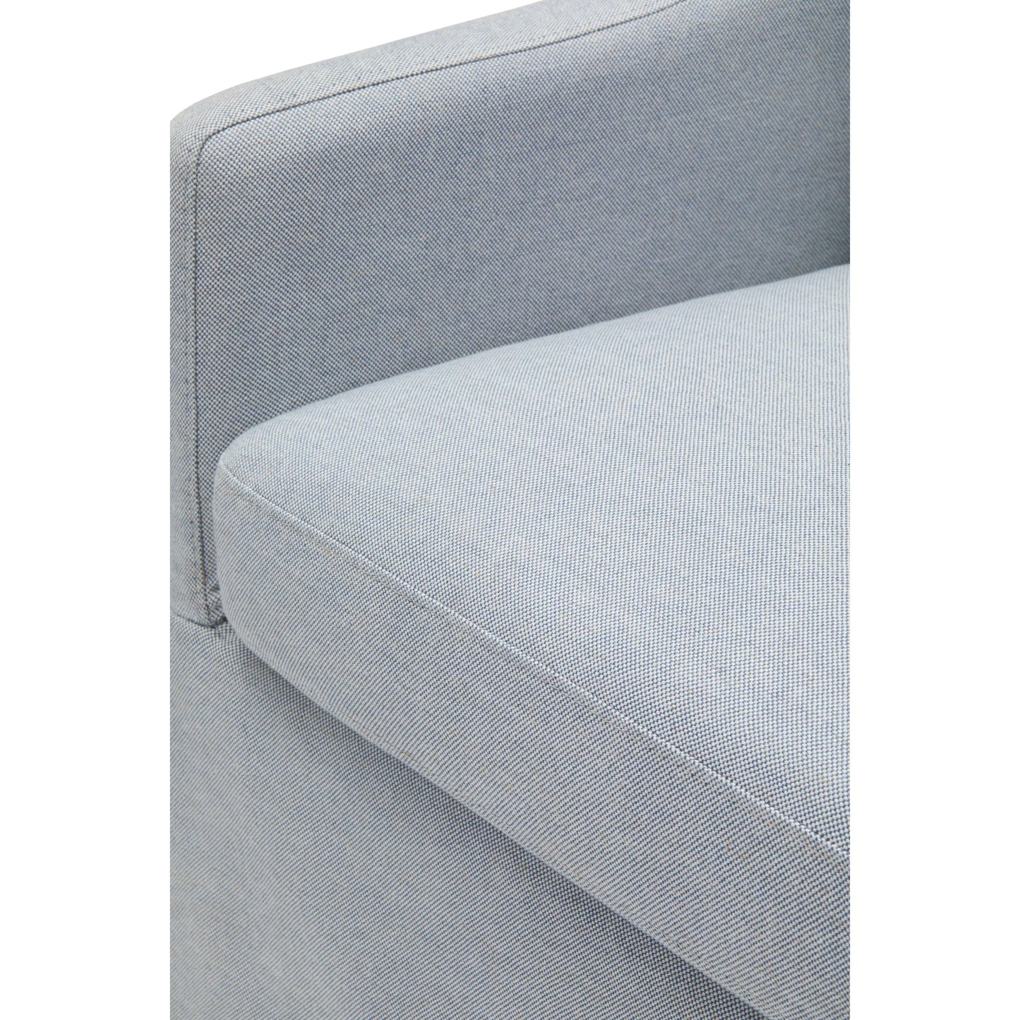 003 SI-2258137 | Closeup | Morada Dining Chair by Surya in gray. Made from polyester, linen, rubber wood, polyester wrapped foam, polyfill in a transitional style.