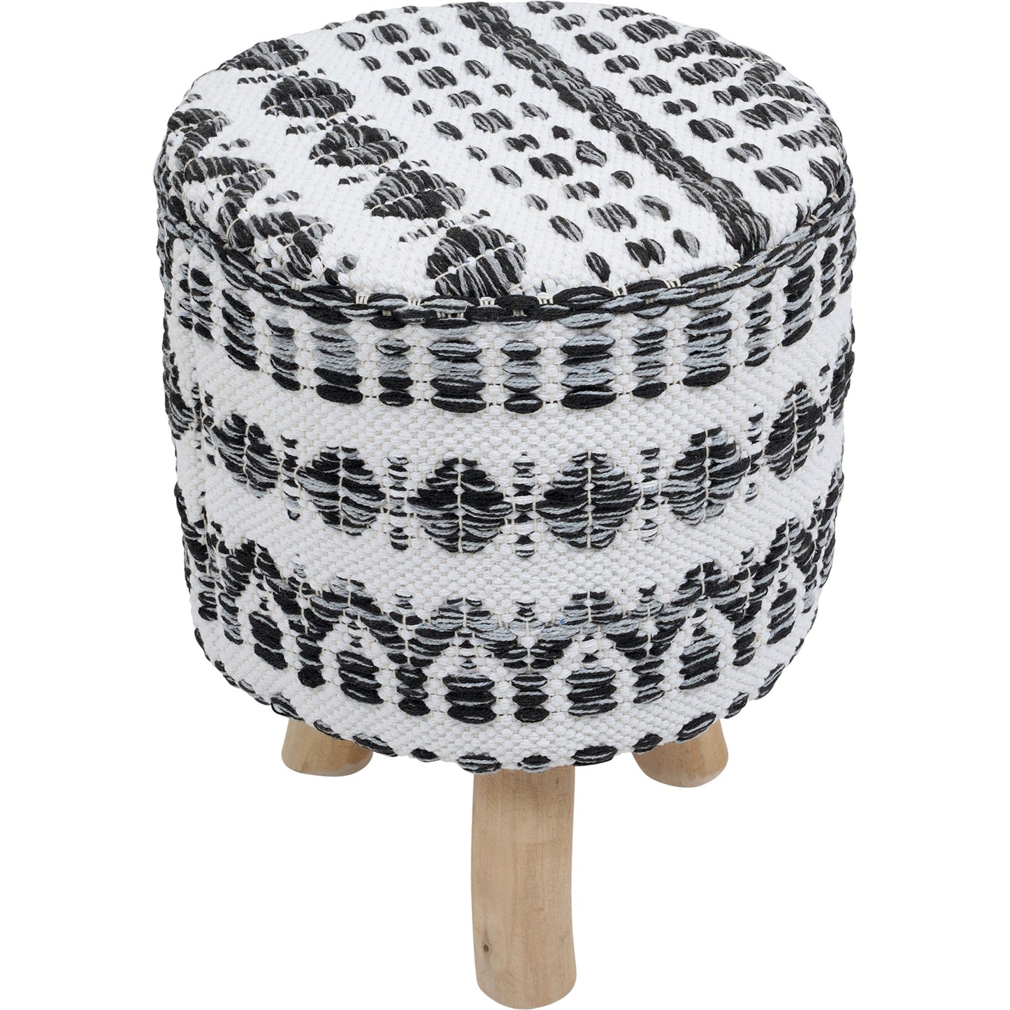 002 SI-2030357 | Additional Silo | Grand Canyon White Stool by Pasargad Home in white. Made from cotton in a cottage & farmhouse style.