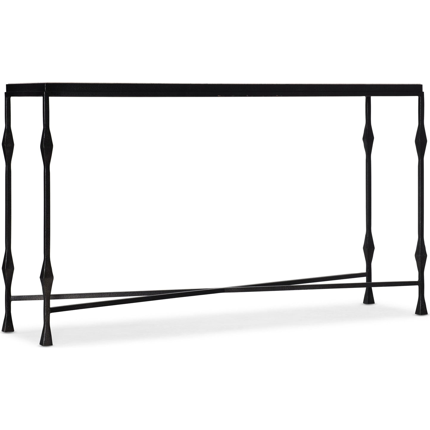 001 SI-1873101 | Additional Silo | Commerce & Market Metal-Wood Console Table by Hooker Furniture in black. Made from white travertine stone, carbon steel in a transitional style.