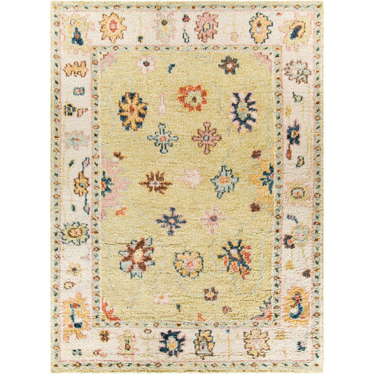 000 SI-1826730,SI-1826733,SI-1826734 | Primary Silo | Marrakech MRK-2307 Rug by Surya in light sage, dark blue, pale blue, light pink, dark brown, rust. Made from 100% wool in a unique style.