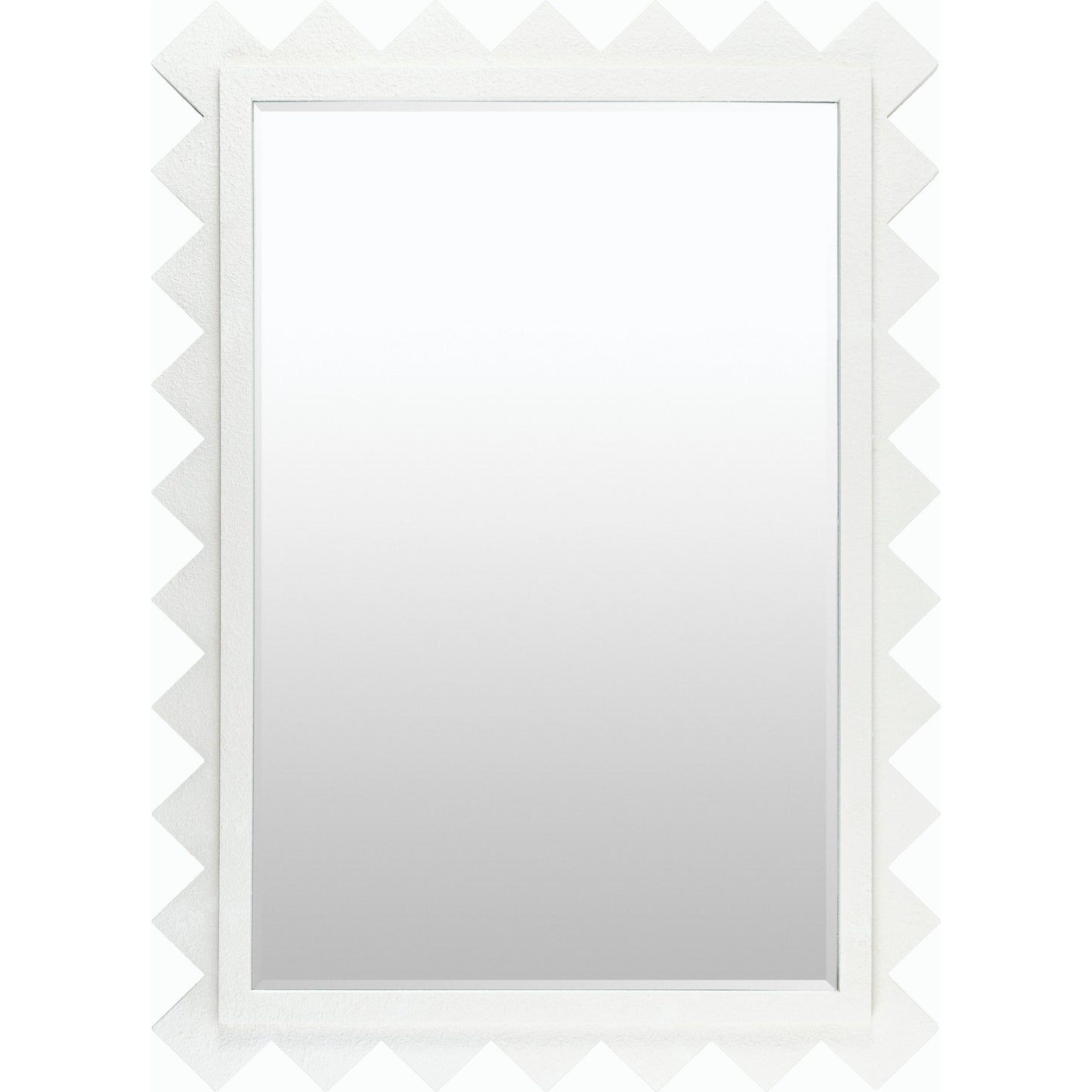 001 SI-2163019 | Primary Silo | Harrison Accent Mirror - 14841 by Surya in frame: white and painted. Made from manufactured wood in a modern style.